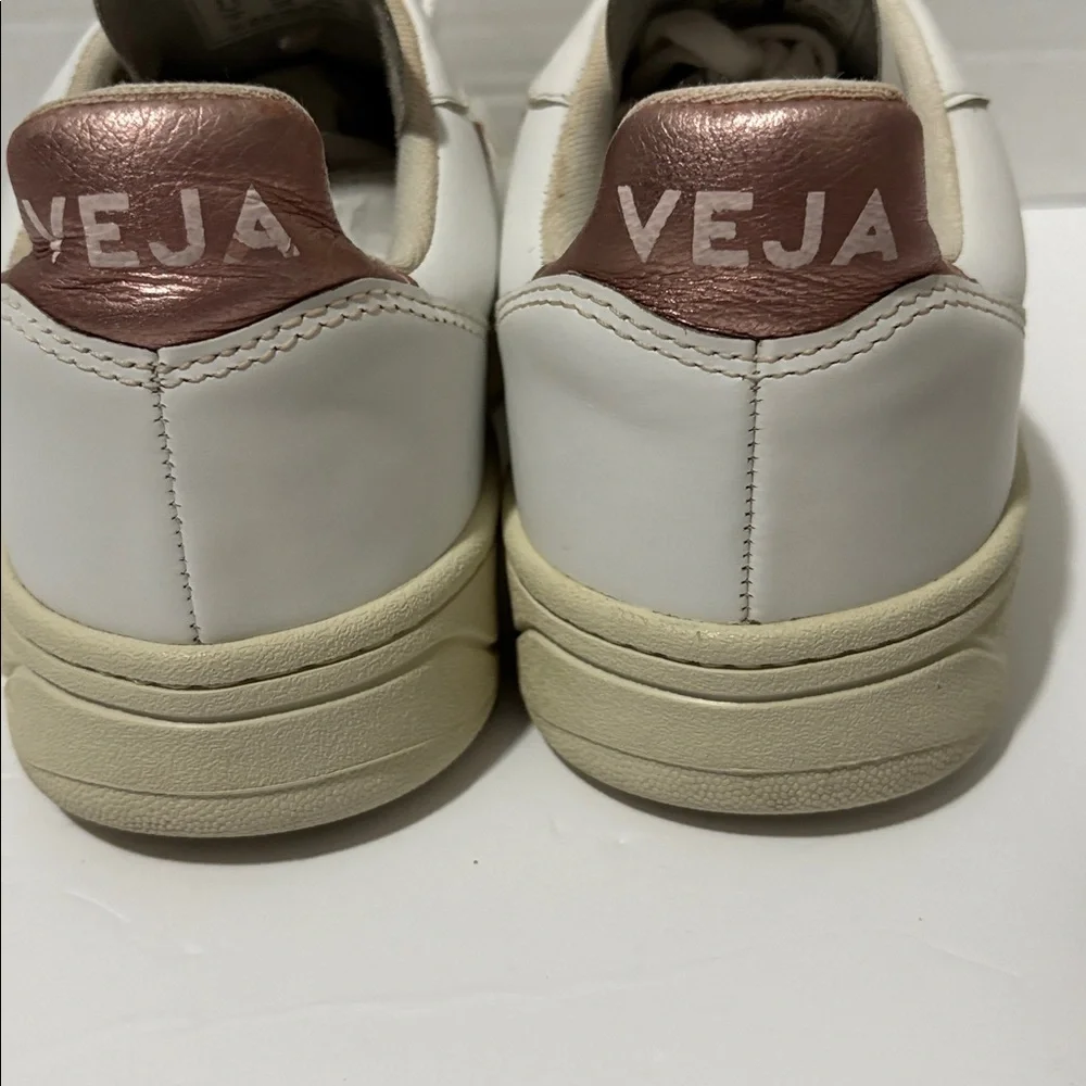 Veja V-10 White Metallic Pink Casual Vegan Sneakers Shoes Womens US 8 - Picture 5 of 7